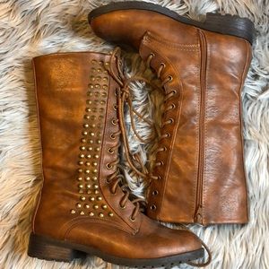 Studded Combat Boots